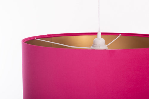 bpskoncept hanglamp Melora - velours & felroze - Ø40 cm