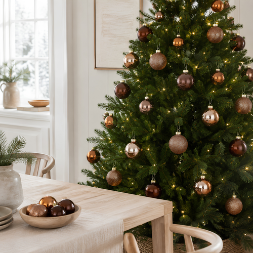 Mica Decorations Christmas Baubles Set - Kerstballen voor Kerstversiering - Glazen Ornamenten met Glans en Glitter Effect - Kerstballenset van 26