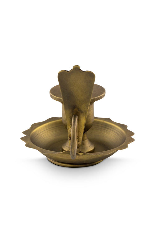 vtwonen - Kandelaar - Metaal - Goud - 17x10x8 cm