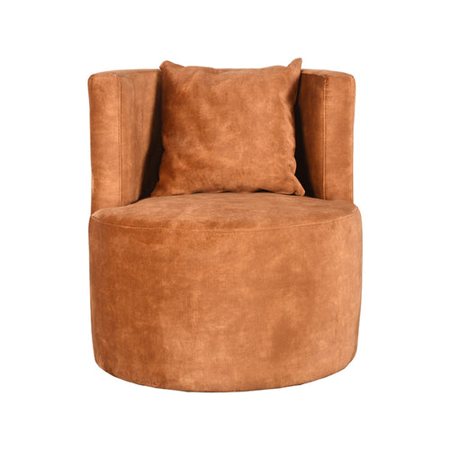 LABEL51 Fauteuil Evy - Oranje Velvet - 65x65x75cm