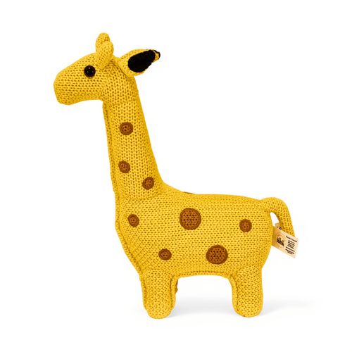 Pintado & Lacado knuffeldier Giraffe - geel - 40 cm