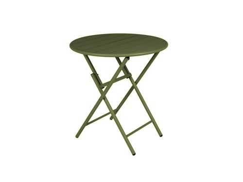 MaximaVida inklapbare ronde bistroset Max olijfgroen 70 cm- extra zware uitvoering - vtwonen shop