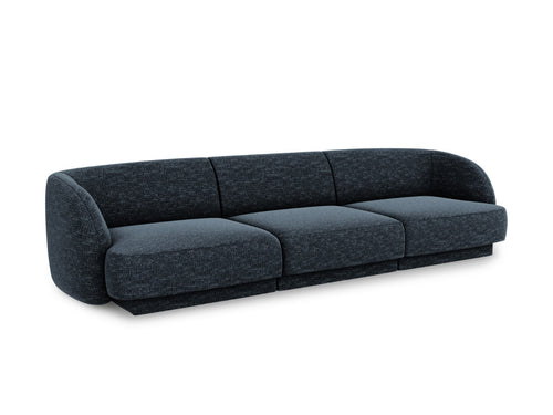 Micadoni Bank Miley 3-zits, chenille, koningsblauw - 90x255x70cm