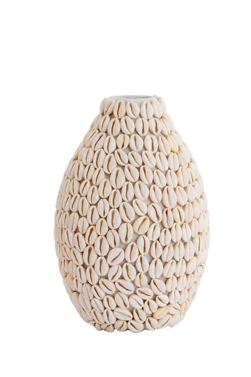 Light & Living vaas SHELL - Ø19x28cm - wit - vtwonen shop