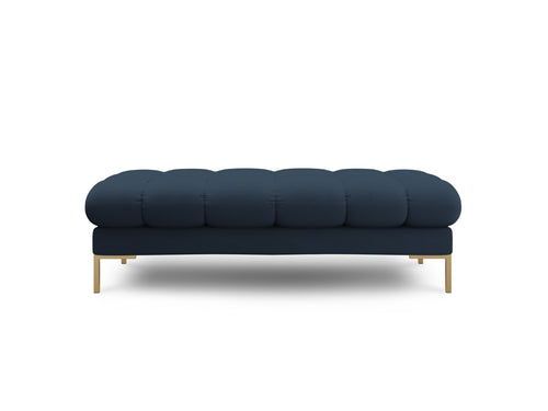 Cosmopolitan Design Bank Bali 2-zits, structurele stof, blauw - 62x133x40cm