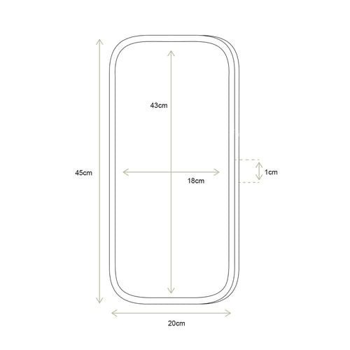 vtwonen Wandspiegel - Rechthoek - Zilver - 20x45cm - vtwonen shop