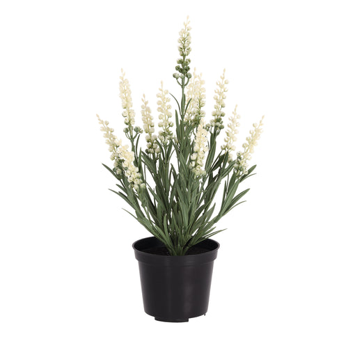 Maxifleur Kunstplant lavendel wit 30cm UV in kweekpot 10cm