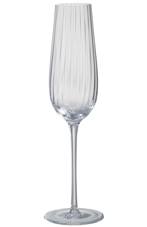 J-Line glas champagne Strepen - glas - 6 stuks - vtwonen shop