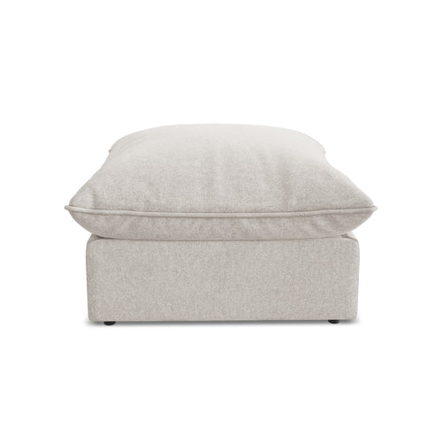 LaMiaSofa Poef Ravenna - velours - lichtbeige - 75x75x45