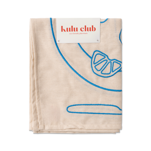 Kulu Club placemats - vis borden - linnenmix - set van 2 - vtwonen shop