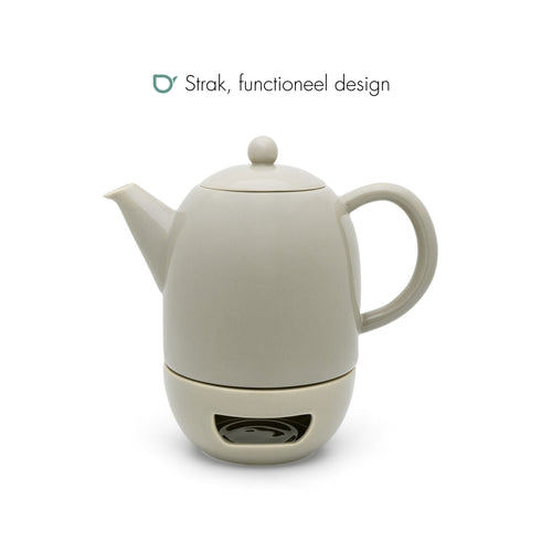 Bredemeijer - Theeset Viborg 1,2L+theelicht warm grijs