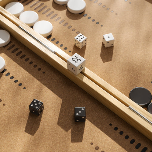 Umbra bordspel voor backgammon en dammen Blitz - 37 x 24 x 5 cm - naturel