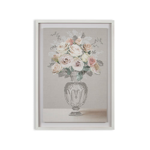Laura Ashley Canvas in Frame - Rose Bouquet Vase - 70x50cm - vtwonen shop