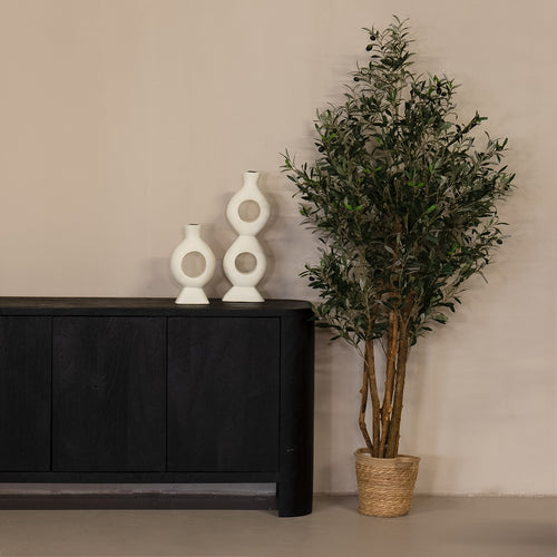 Giga Meubel Dressoir Mitchel - Mangohout - Zwart - 150cm - vtwonen shop