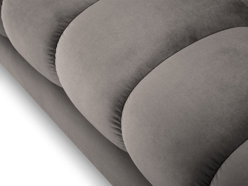 Cosmopolitan Design rechter hoekbank Bali 5-zits, flueel, lichtgrijs - 185x293x75cm
