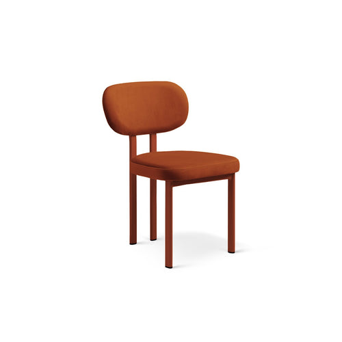 Set van 2 fluwelen stoelen Sam flueel kastanjebruin - 52x51x82cm