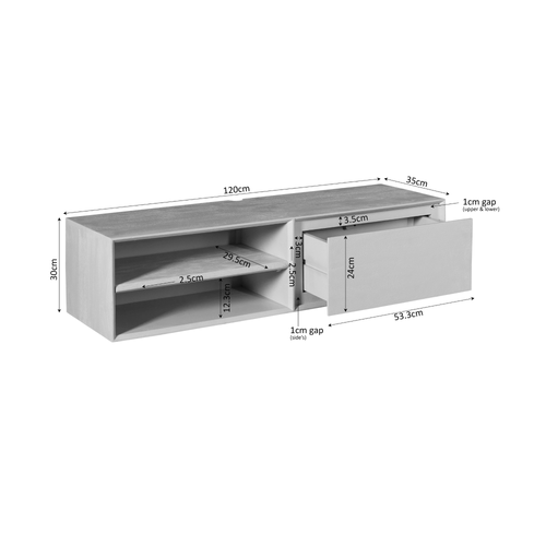 Starfurn - Tv meubel Ambiance - Bruin - 35x120x30 cm