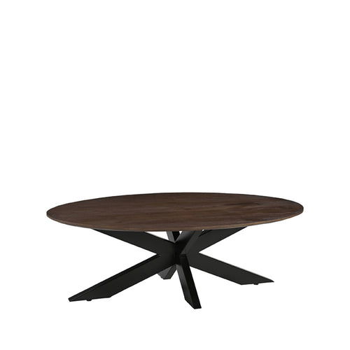 LABEL51 Salontafel James - Donkerbruin Mangohout - 130x70x43cm