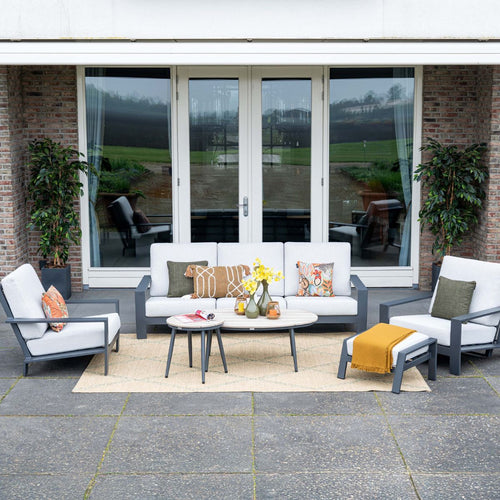 Garden Impressions loungestoel Coba donker grijs - valley sand