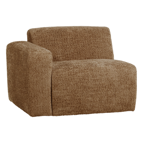 WOOOD 1-zits bank arm links Mojo Base - Wollig - Honinggeel - 74x105x97