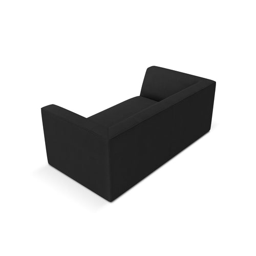 Cosmopolitan Design - Bank Siena 2-zits, structurele stof zwart - 92x174x69cm