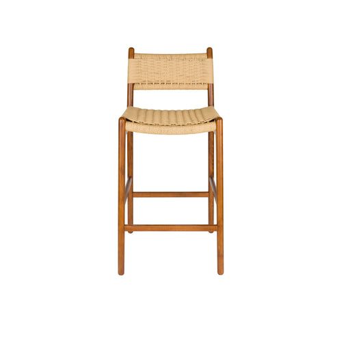 Dutchbone Cecile Barkruk rugleuning 67,5 cm Walnoot kleur - Bruin