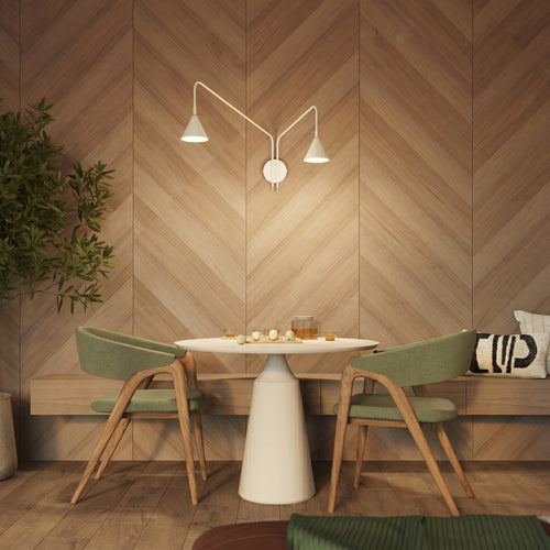 Sollux Lighting Wandlamp NOX 2 wit met schakelaar - 150x80x30cm