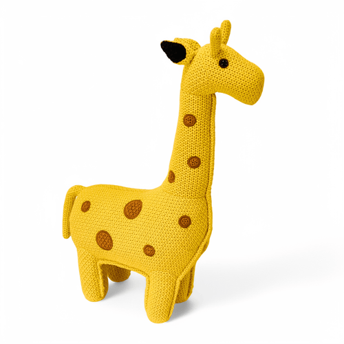Pintado & Lacado knuffeldier Giraffe - geel - 55 cm
