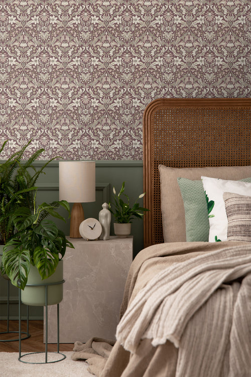 Borastapeter behang vintage bloemen in art nouveau stijl rood - 53 cm x 10.05 m - 660946 - vtwonen shop