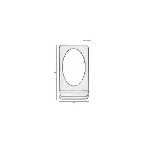 Housecraft Living Pascal Spiegel Wandplank M - Zwart - vtwonen shop