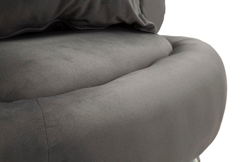 Mauro Ferretti fauteuil - 78x68x85 cm - grijs/zilver