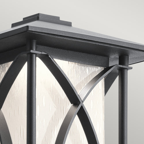 Ashbern Kichler Outdoor 1-lichts wandlantaarn gestructureerd zwart IP44