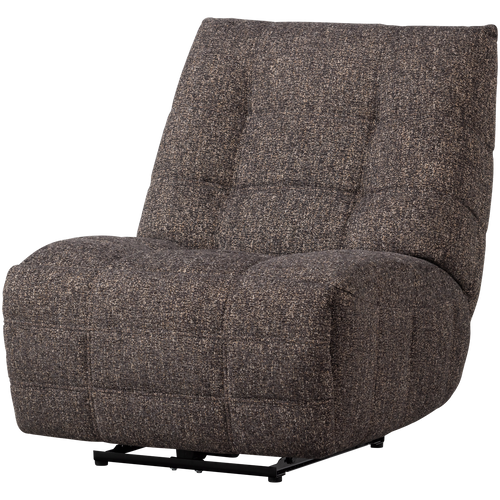 WOOOD relaxfauteuil elektrisch Hein - Geweven stof - Antraciet/Bruin - vtwonen shop