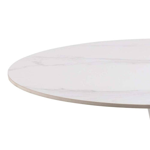 Lisomme Marly ronde eettafel keramiek wit - Ø90x75 cm