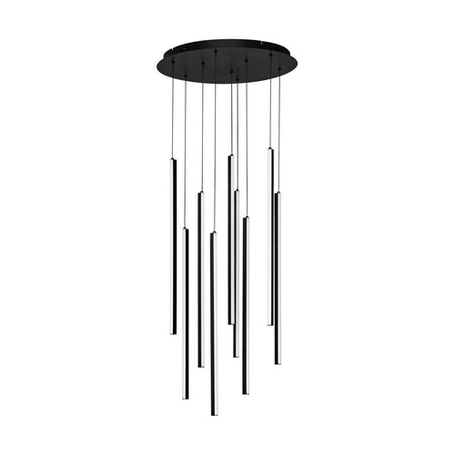 Nova Luce GRATTA Hanglamp met clusterontwerp, zandkleurig zwart, Triac dimbare LED, 48W, 1920lm, 3200K