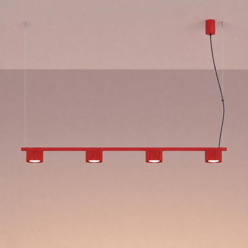 Sollux Lighting Kroonluchter RIFF 4 rood Gx53 - 122x10x208cm