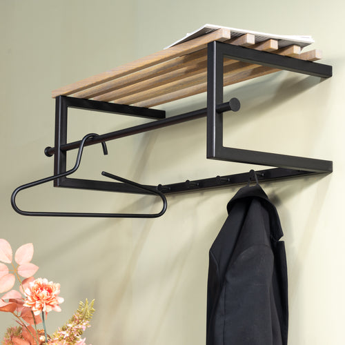 Spinder Design kapstok Marco - Zwart / Eiken - 5 haken - vtwonen shop
