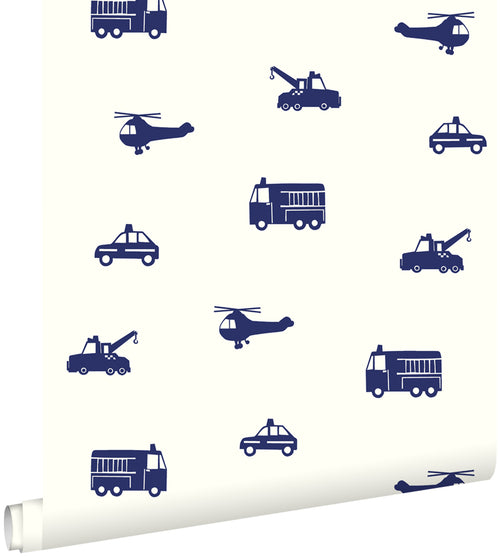 ESTAhome behang auto's blauw - 53 cm x 10.05 m - 137321