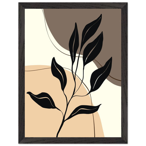 Artfulprints Poster met Lijst Boho – Graphic nature   - 30x40 cm - Meerkleurig