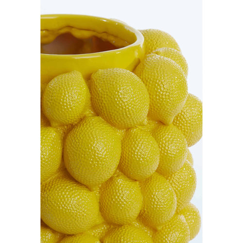 Light & Living vaas Lemon - geel - Ø23.5cm - vtwonen shop