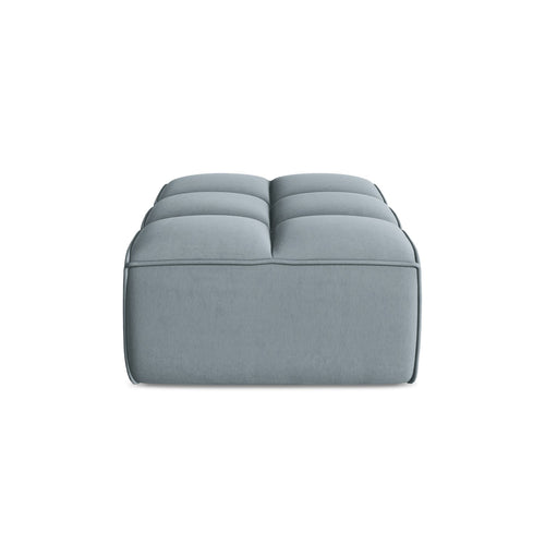 LaMiaSofa Poef Belluno - velours - lichtblauw - 80x93x43
