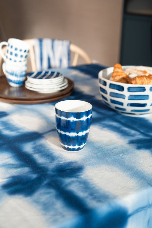 vtwonen - Tie-Dye Mok zonder oor - Serviesset van 4 - 425ml - vtwonen shop