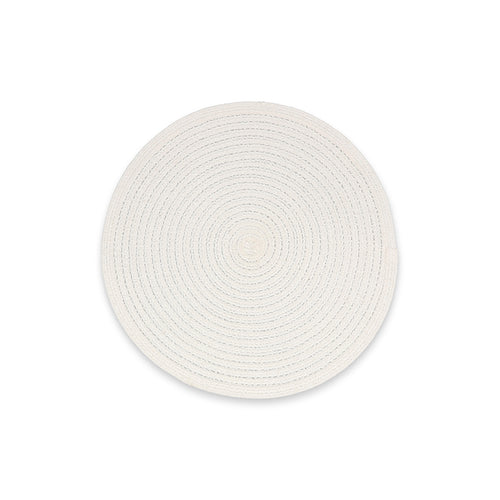 Ona - Placemat 36cm rond wit Nala - Set van 4
