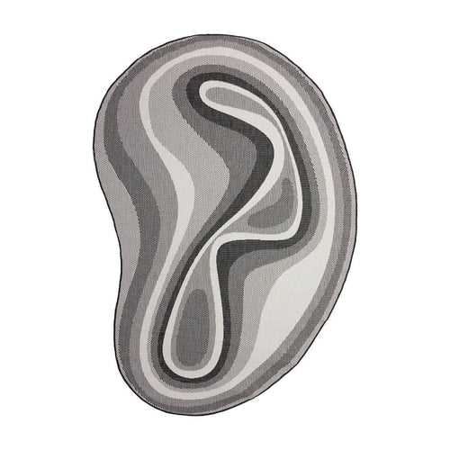 Interieur05 Organisch gevormd buitenkleed Loop Stone Zwart - 200 x 290 cm - vtwonen shop