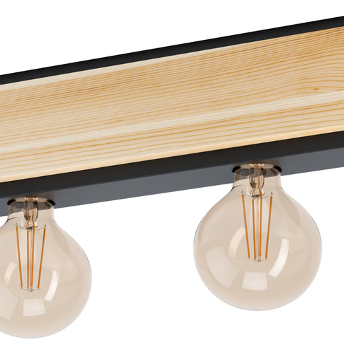 EGLO plafondlamp Layham - e27 - 76 cm - bruin/zwart