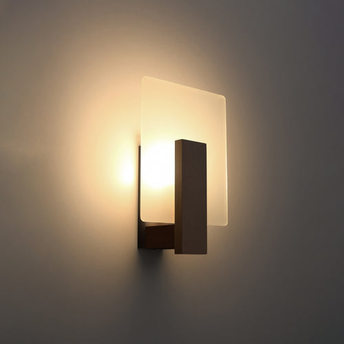 Sollux Lighting Wandlamp LAPPO wengé - 16x12x30,5cm