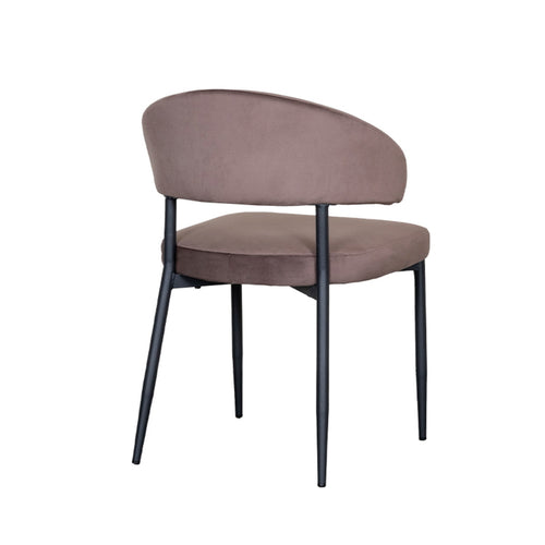 LABEL51 Eetkamerstoel Bliss - Taupe Velvet - Zithoogte 47cm - Set van 2 - vtwonen shop