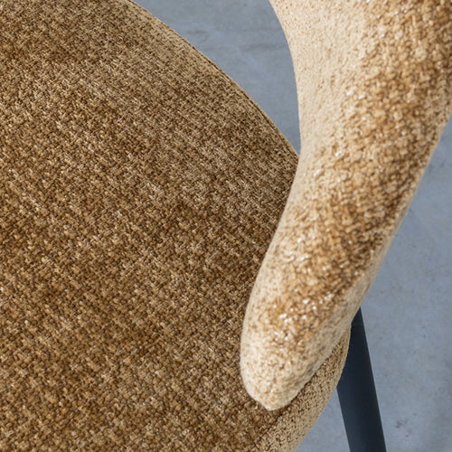 LABEL51 Eetkamerstoel Bliss - Geel Stof - Zithoogte 47cm - Set van 2 - vtwonen shop