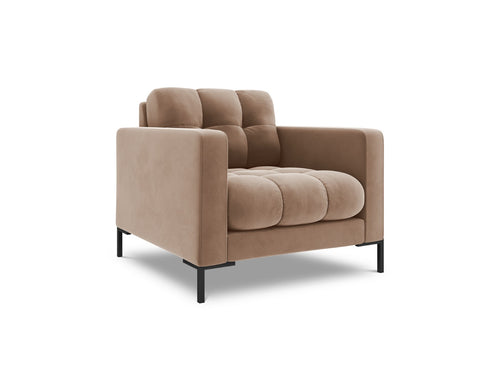 Cosmopolitan Design Fauteuil Bali flueel, beige - 96x87x75cm