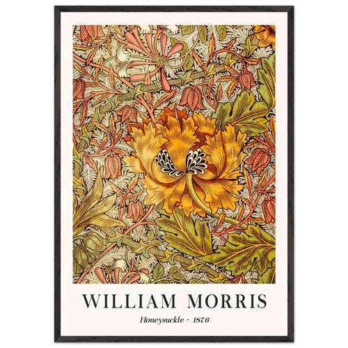 Artfulprints Poster met Lijst William Morris - Wandle   - 70x100 cm - Rood